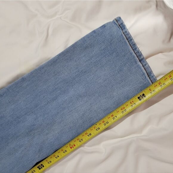 Forever 21 plus size button up cropped distressed jeans sz 1x - Picture 7 of 10